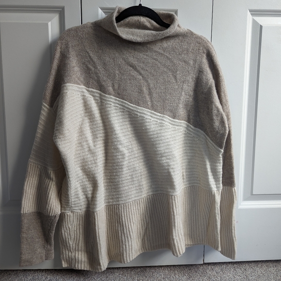 French Connection Sweaters - French Connection Asymmetrical Color Block Sweater